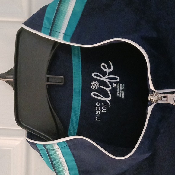 ****Made for Life Teal and Navy Jacket Size 3X - Picture 2 of 5